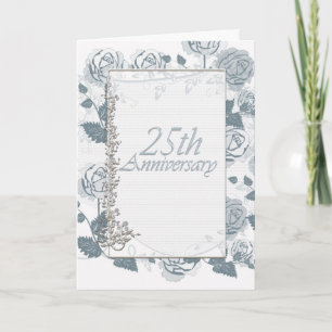 Silver Anniversary Celebrating 25 Years Roses Invitation