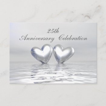Silver Anniversary Hearts Invitation by xfinity7 at Zazzle