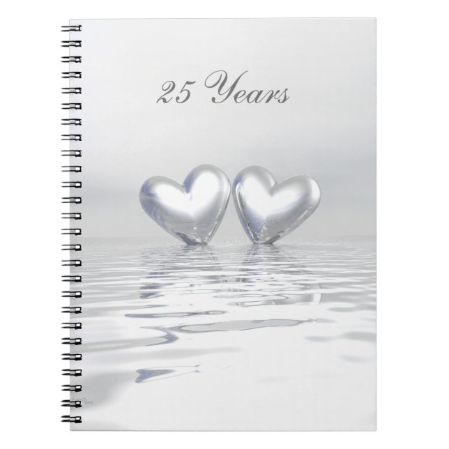 Silver Anniversary Hearts Notebook (Front)