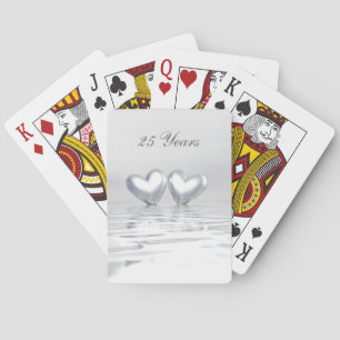 Silver Anniversary Hearts Poker Cards