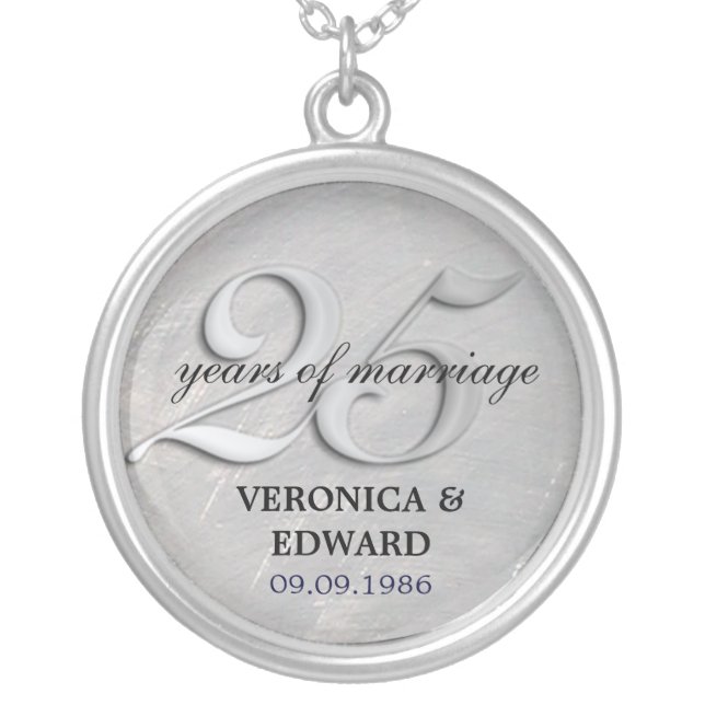 Silver Anniversary Necklace (Front)