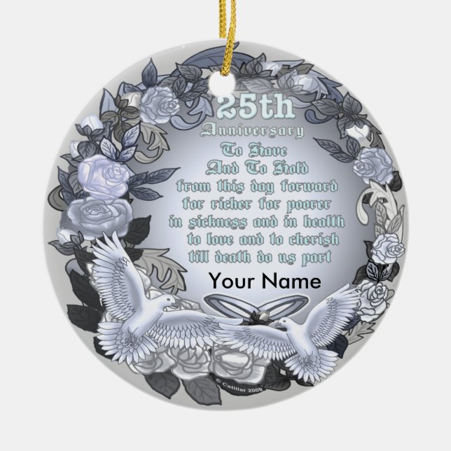 Silver Anniversary Ornament (Front)