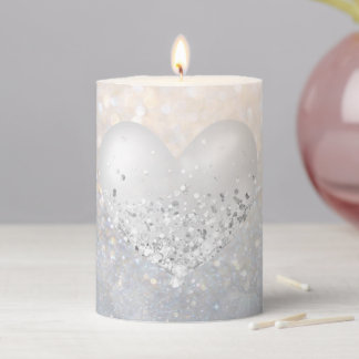 Silver Anniversary Pillar Candle