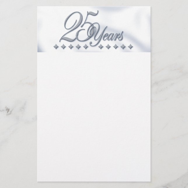 Silver Anniversary! Stationery (Front)