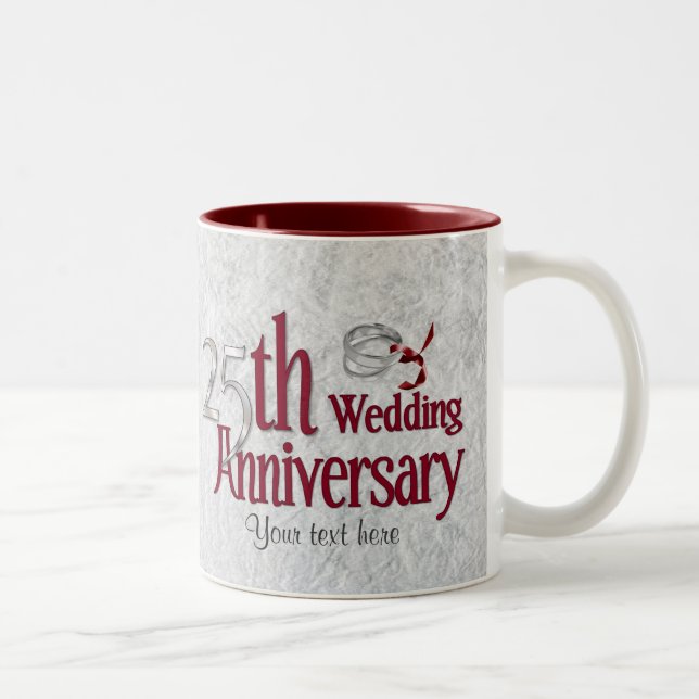 Silver Anniversary Two-Tone Coffee Mug (Right)
