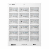 silver aqua snowflakes return address label (Full Sheet)