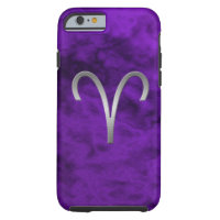 silver aries - purple tough iPhone 6 case