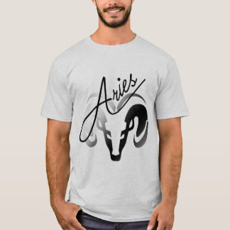 Silver Aries the Ram Zodiac T-Shirt
