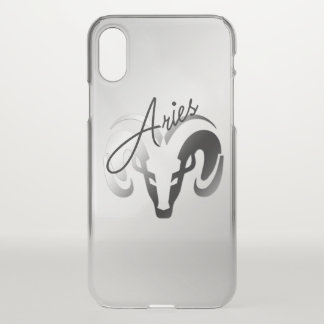 Silver Aries the Ram Zodiac iPhone X Case