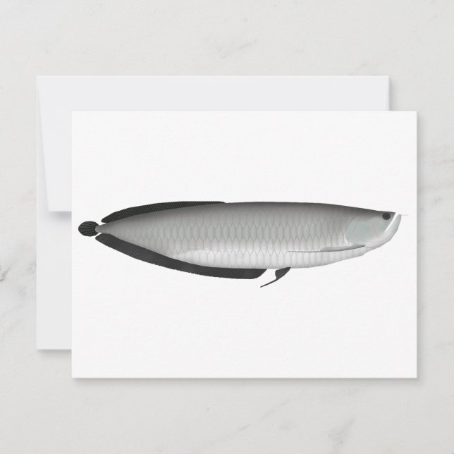 Silver Arowana Note Card (Front)