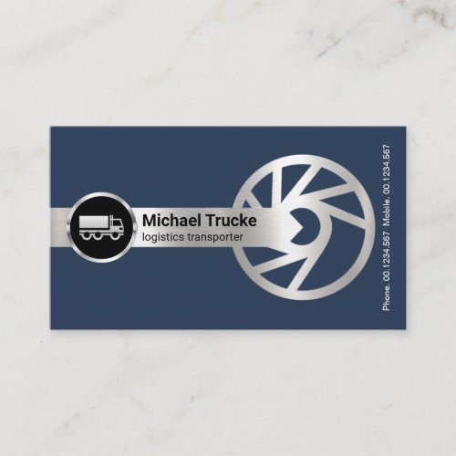 Silver Arrowhead Global Tire Rim Truck Transport Business Card