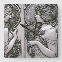Silver ,Art nouveau ,design, females,Mucha,beautif