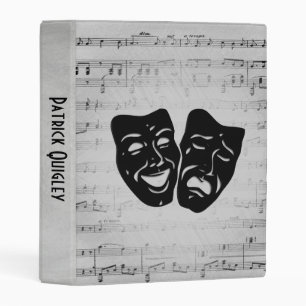 Silver Art Unites Theater Masks Mini Binder
