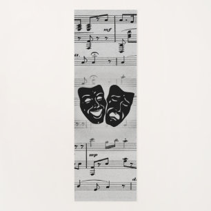 Silver Art Unites Theater Masks Yoga Mat