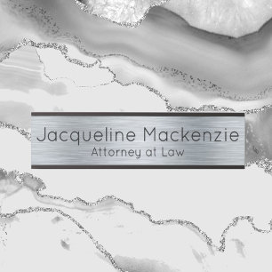 Silver Attorney at Law Lawyer Door Sign