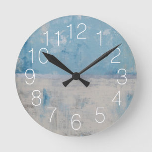 Silver Aura Round Clock