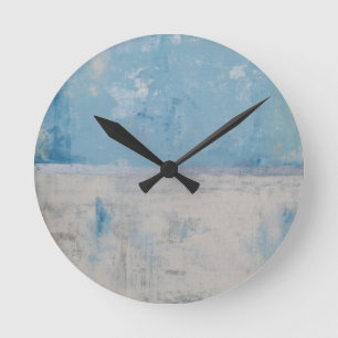 Silver Aura Round Clock