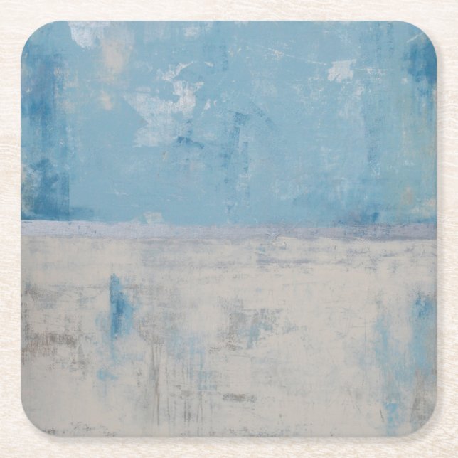 Silver Aura Square Paper Coaster (Front)