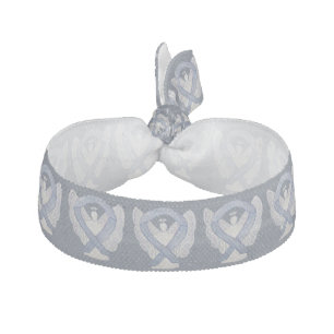 Silver Awareness Ribbon Angel Custom Hair Ties