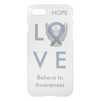 Silver Awareness Ribbon Custom iPhone 7 Angel Case