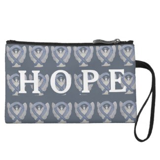 Silver Awareness Ribbon Hope Custom Clutch Purse