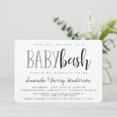 Silver Baby Bash, Couples Baby Shower Invitation (Standing Front)