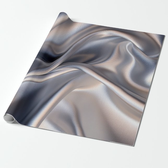 Silver Baby Wrapping Paper (Unrolled)