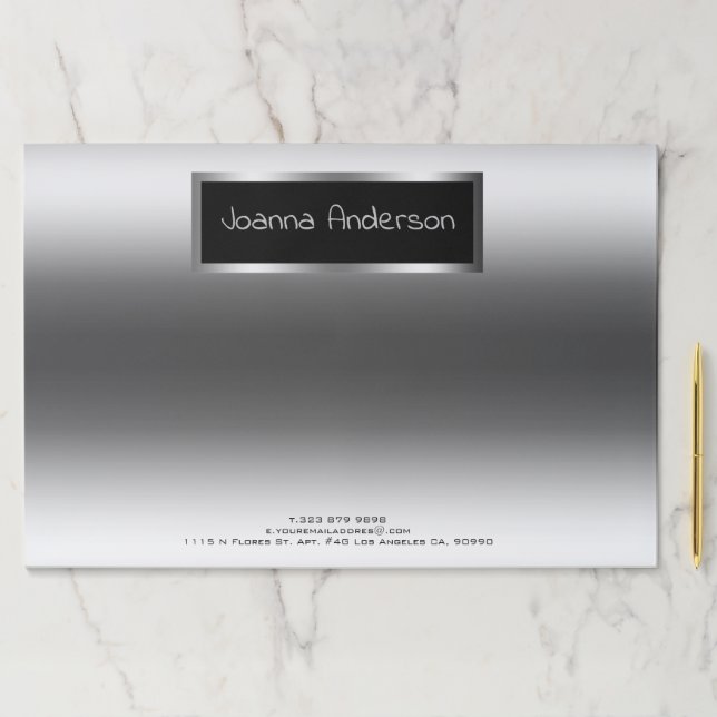 Silver Background Paper Pad (Insitu)