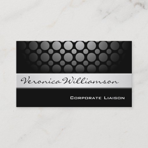 Customizable Silver Band Modern Black Business Cards