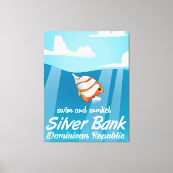 Silver Bank Dominican Republic Snorkel Travel Canvas Print by bartonleclaydesign at Zazzle