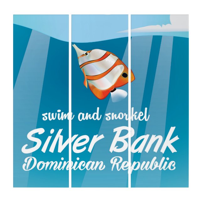 Silver Bank Dominican Republic Snorkel travel Triptych (Front)