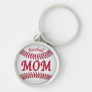 Silver Baseball Keychains for Moms