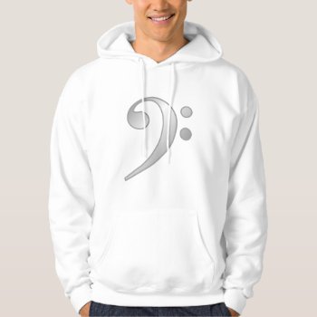 Silver Bass Clef Hoodie by chmayer at Zazzle