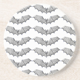 Silver Bats Halloween Coaster