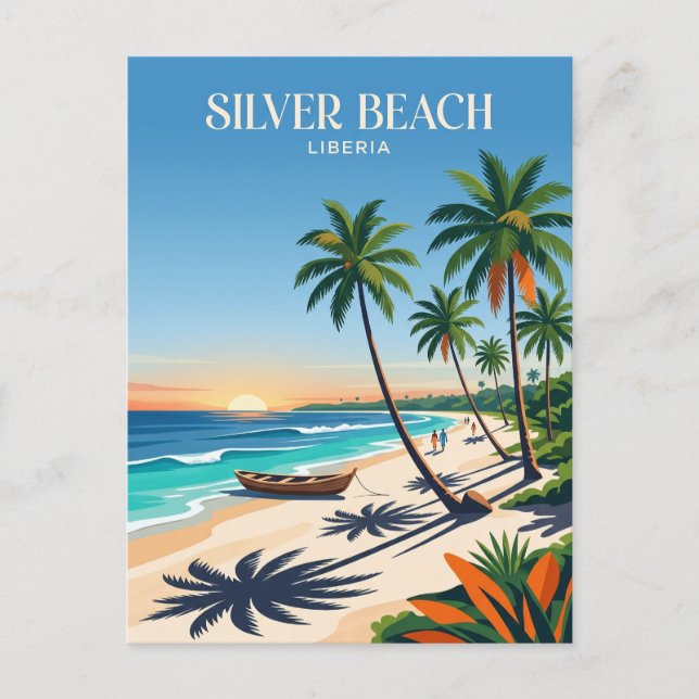 Silver Beach Liberia Postcard (Front)