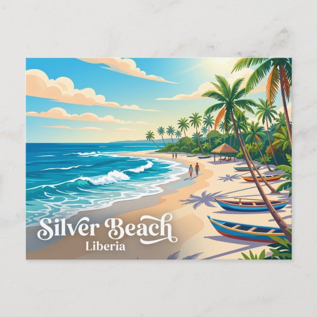 Silver Beach Liberia Postcard (Front)