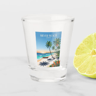 Silver Beach Liberia Shot Glass
