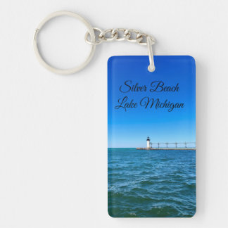 Silver Beach lighthouse – Lake Michigan Keychain