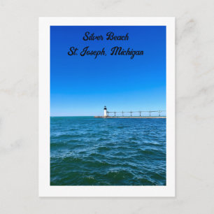 Silver Beach Lighthouse St. Joseph, MI Postcard