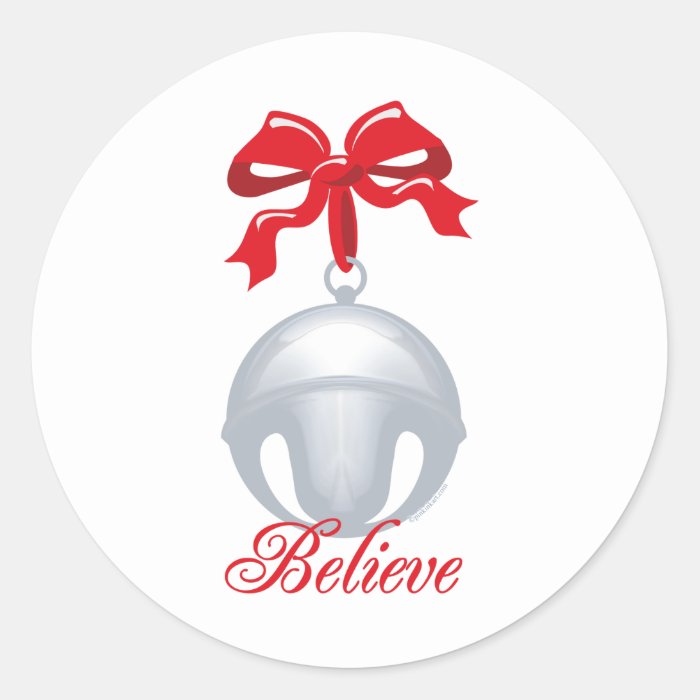 Silver Bell Believe Sticker