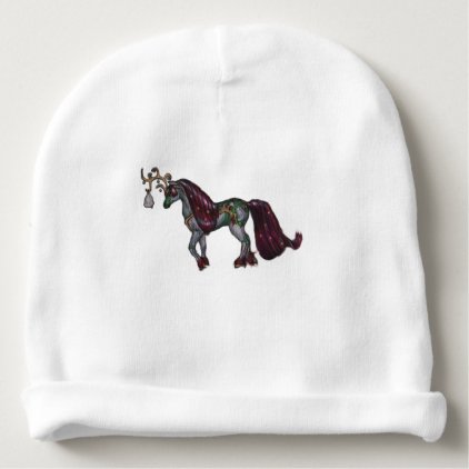 Silver Bell Reindeer Horse Pony Holiday Baby Beanie