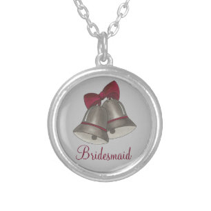 Silver Bell Wedding Party Gift Bridesmaid Necklace