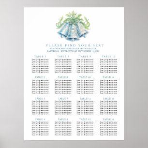 Silver bells 16 tables wedding seating chart