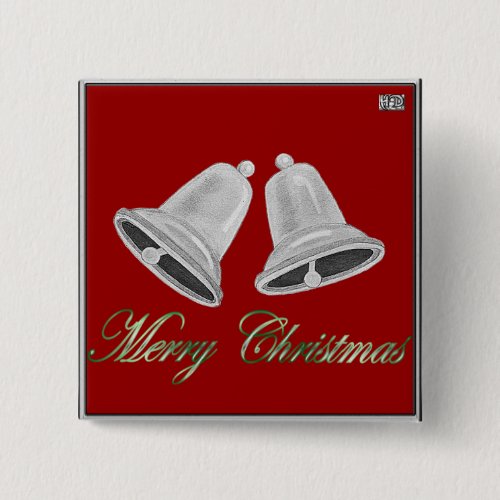 Silver Bells Christmas Button