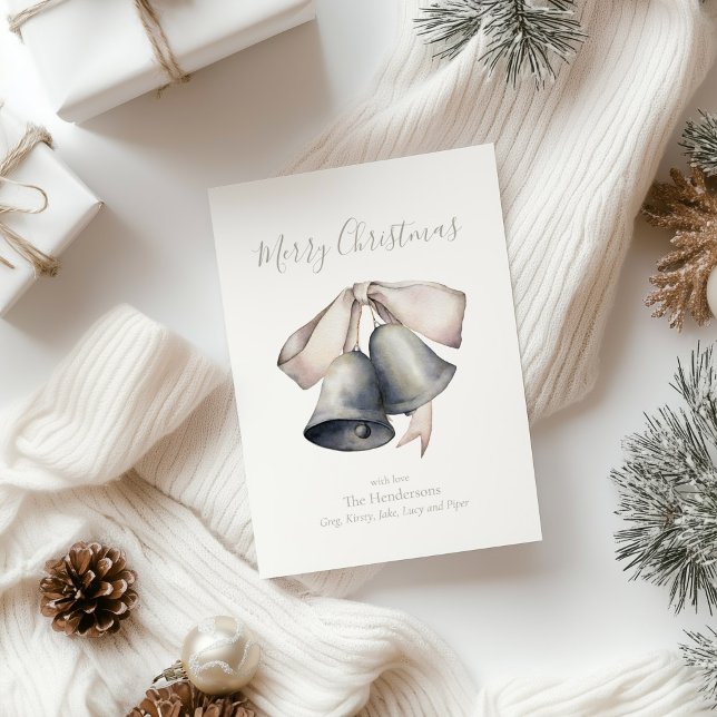 Silver Bells Christmas Holiday Card (Silver Bells Christmas Card)