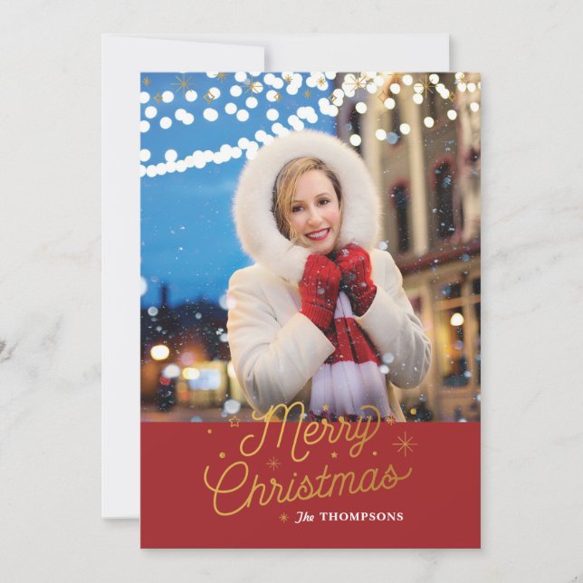 SILVER BELLS / Christmas Photo Card (Front)