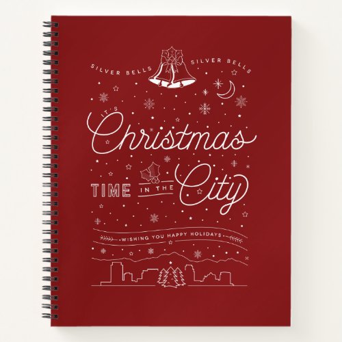 Silver Bells Christmas Sketchbook Blank Notebook