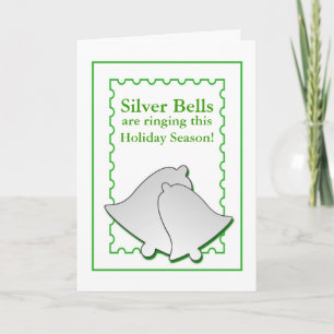 Silver Bells Custom Christmas Card