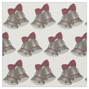 Silver Bells Gray Wedding Anniversary Engagement Fabric