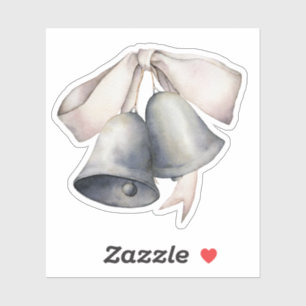 Silver Bells Merry Christmas Sticker